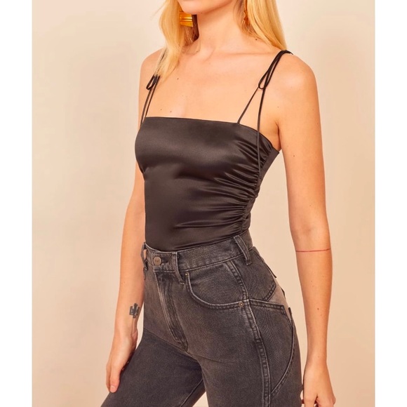 Reformation Tops - [Reformation] Lucrezia Silk Top in Black